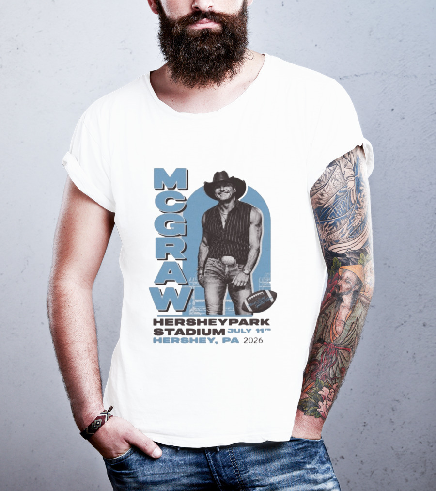 MCGRAW Hersheypark Stadium July 11th Hershey PA 2026 Football T-Shirt