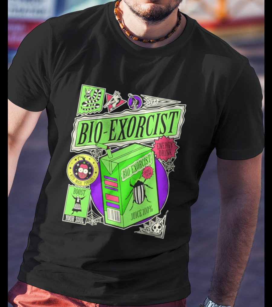 Bio Exorcist Energy Drink Juice 100% Boost Your Soul With Magic Powders T-Shirt