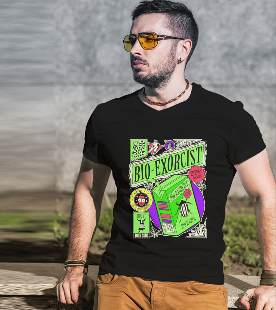 Bio Exorcist Energy Drink Juice 100% Boost Your Soul With Magic Powders T-Shirt