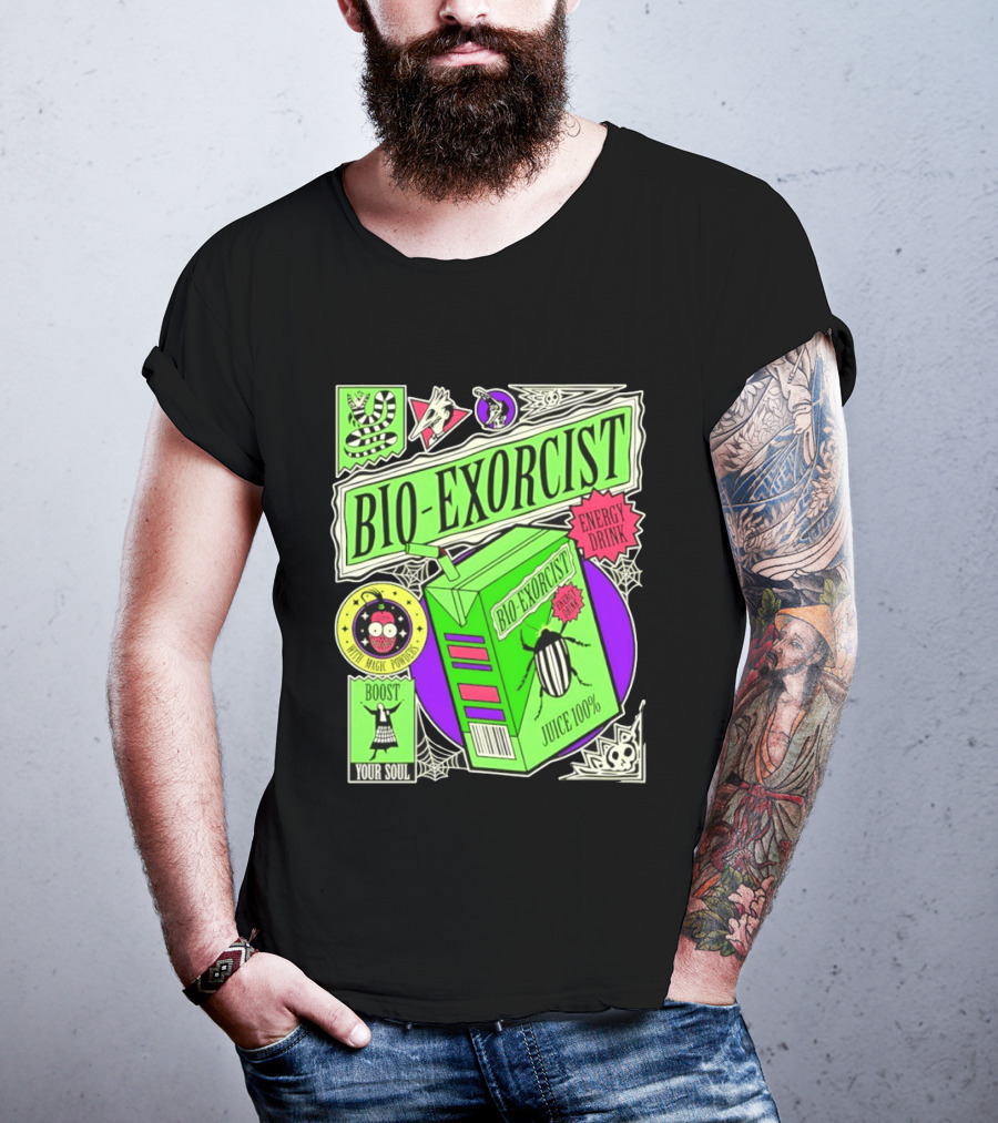 Bio Exorcist Energy Drink Juice 100% Boost Your Soul With Magic Powders T-Shirt