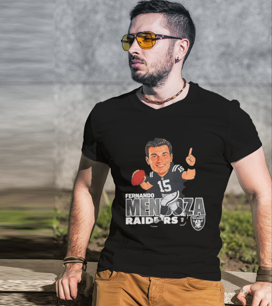 Fernando Mendoza Raiders 15 Football Player Raiders T-Shirt