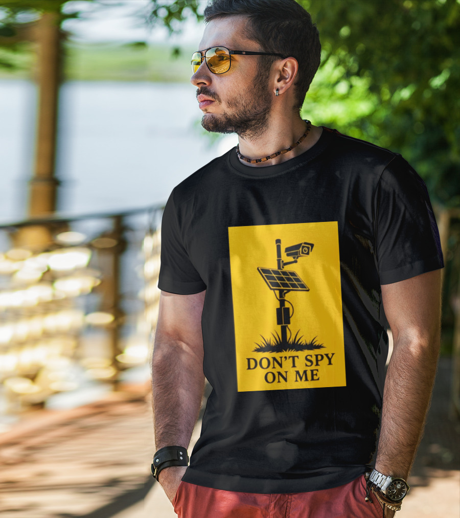 Flock Camera Surveillance Solar Panel Don't Spy On Me T-Shirt