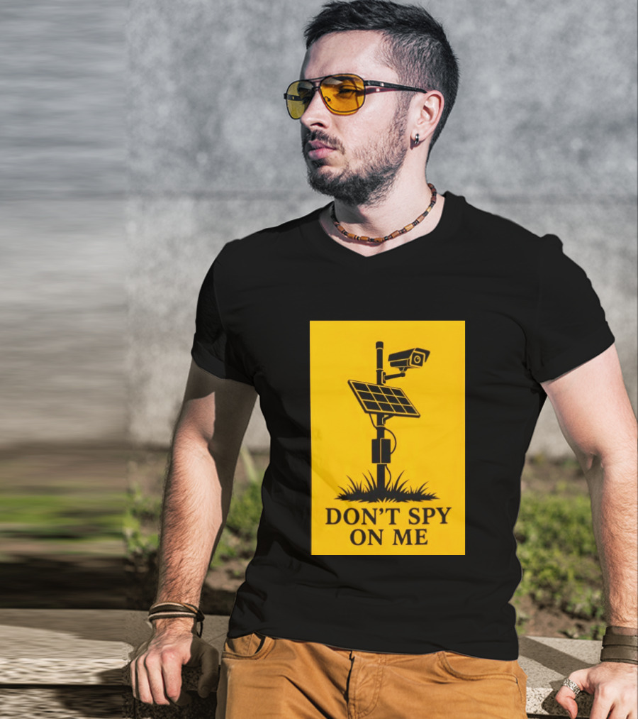 Flock Camera Surveillance Solar Panel Don't Spy On Me T-Shirt