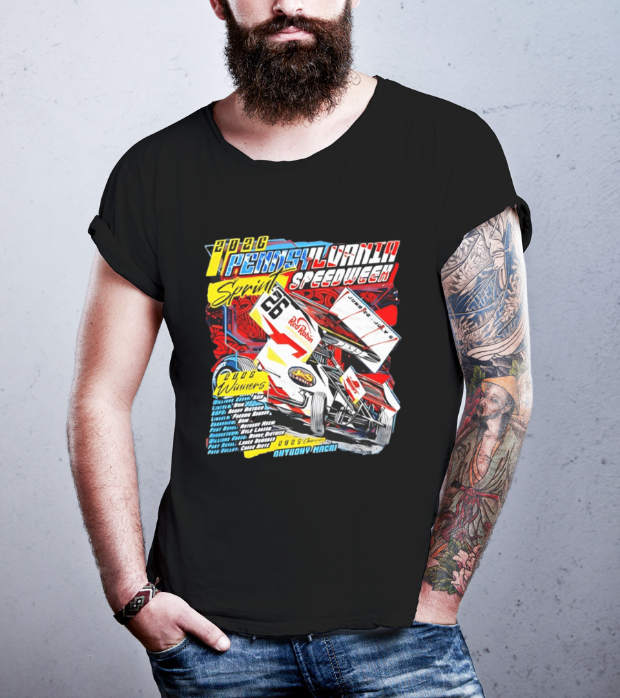2026 Pennsylvania Speedweek Sprint Race Winners June Kyle Larson Racing Red Robin T-Shirt