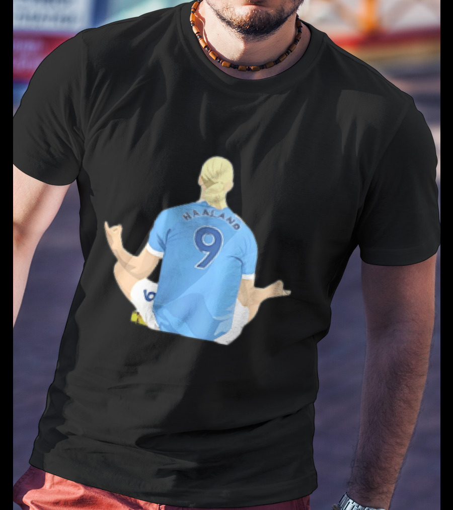 Norway Erling Haaland 9 Meditating Iconic Soccer Moment T-Shirt