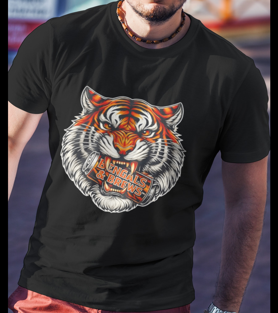 Tiger Bite Bengals & Brews Can T-Shirt