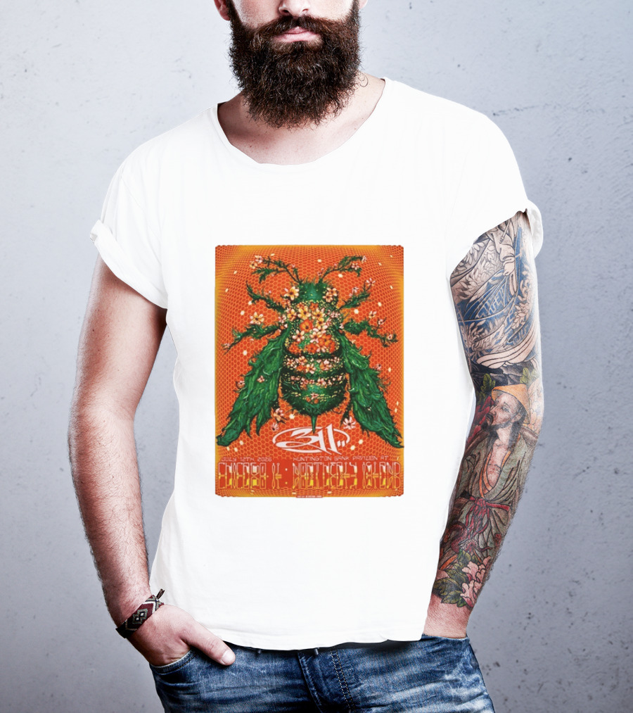 311 Chicago Illinois 2026 Huntington Bank Pavilion July 12 Floral Insect T-Shirt