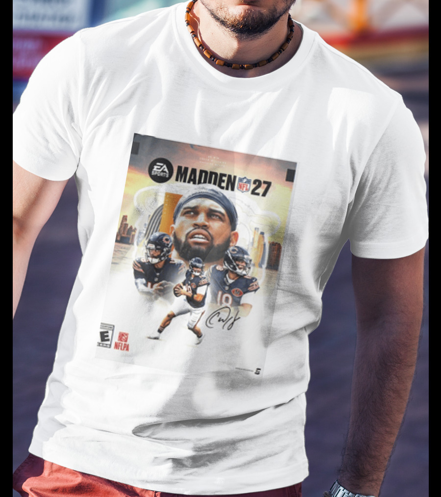 EA Sports Madden NFL 27 Caleb Williams No 18 Chicago Bears T-Shirt