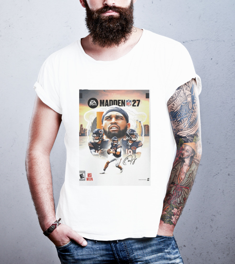 EA Sports Madden NFL 27 Caleb Williams No 18 Chicago Bears T-Shirt