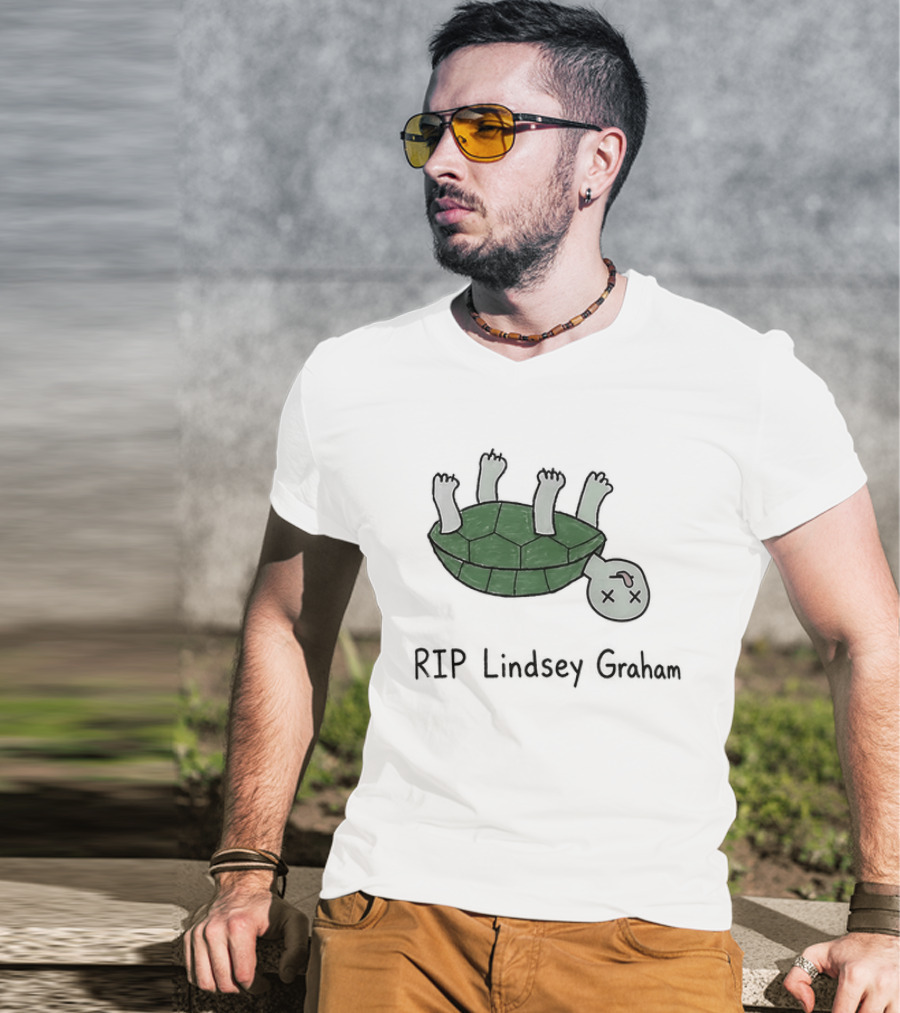 RIP Lindsey Graham Upside Down Turtle T-Shirt