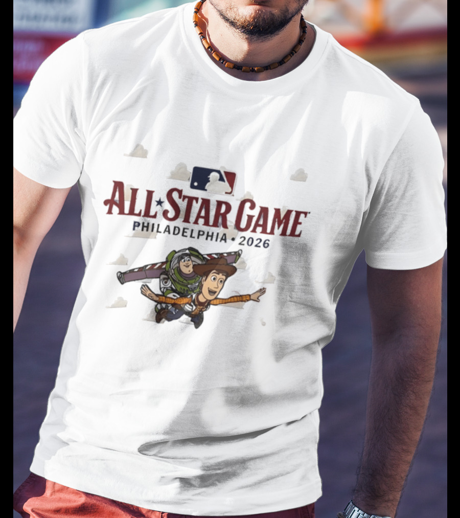 Toy Story Buzz Lightyear Woody All Star Game Philadelphia 2026 T-Shirt