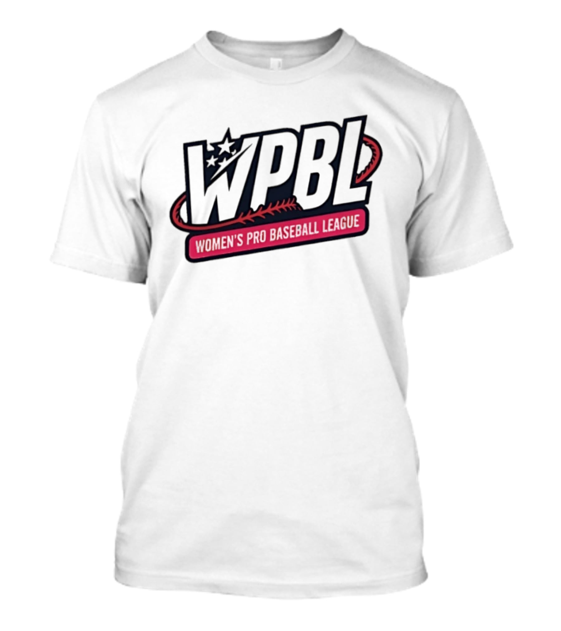Women's Pro Baseball League WPBL Stars And Baseball Stitch Oval T-Shirt