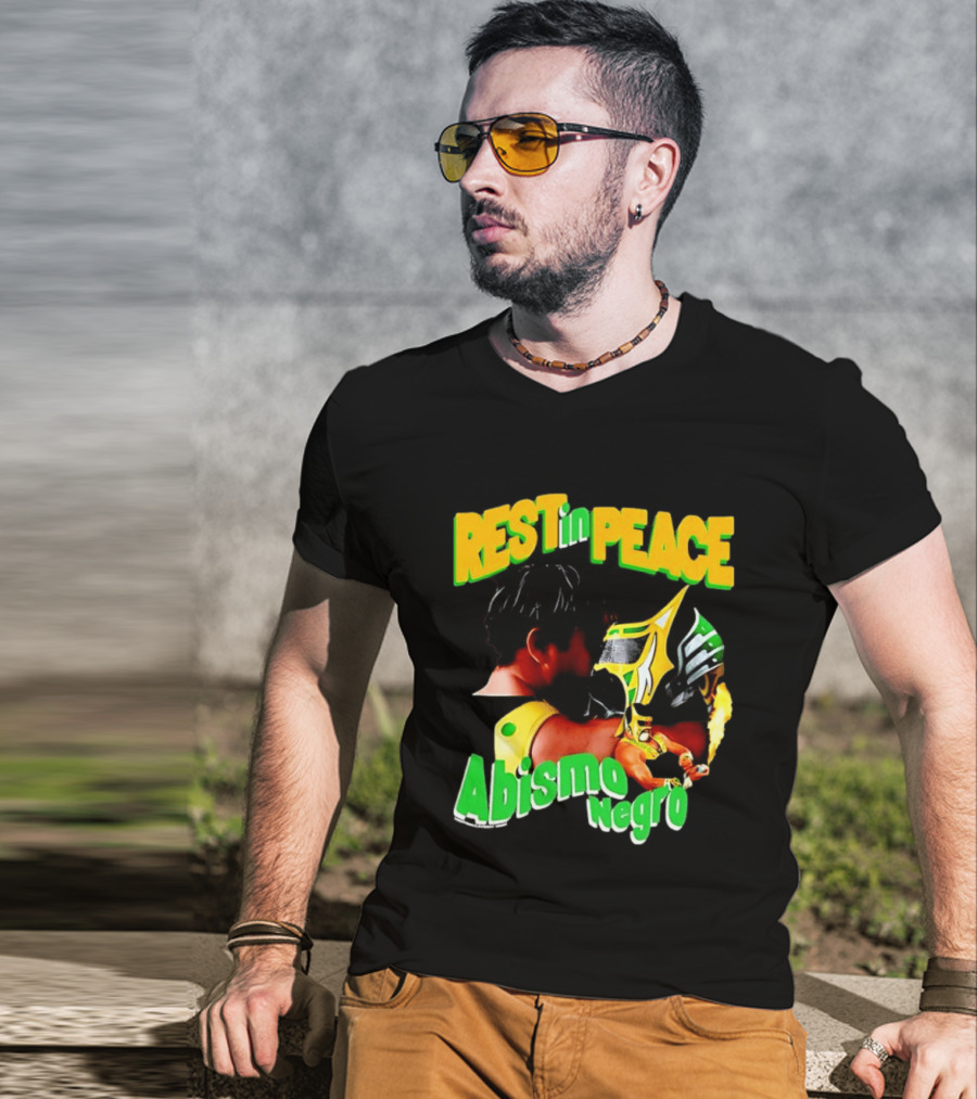 REST In PEACE Abismo Negro Lucha Libre AAA Professional Wrestling T-Shirt