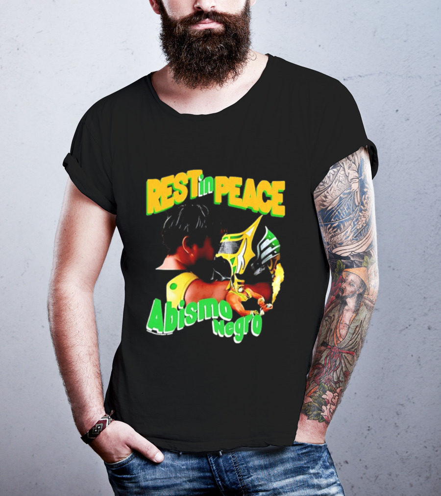 REST In PEACE Abismo Negro Lucha Libre AAA Professional Wrestling T-Shirt