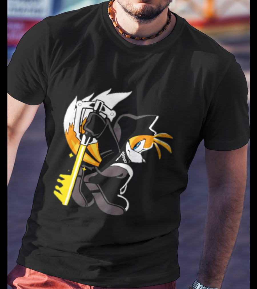 GoblinTengu Yellow Black Hooded Cat Keyblade Warrior T-Shirt