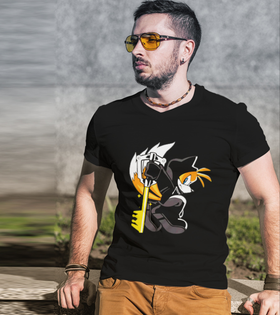 GoblinTengu Yellow Black Hooded Cat Keyblade Warrior T-Shirt