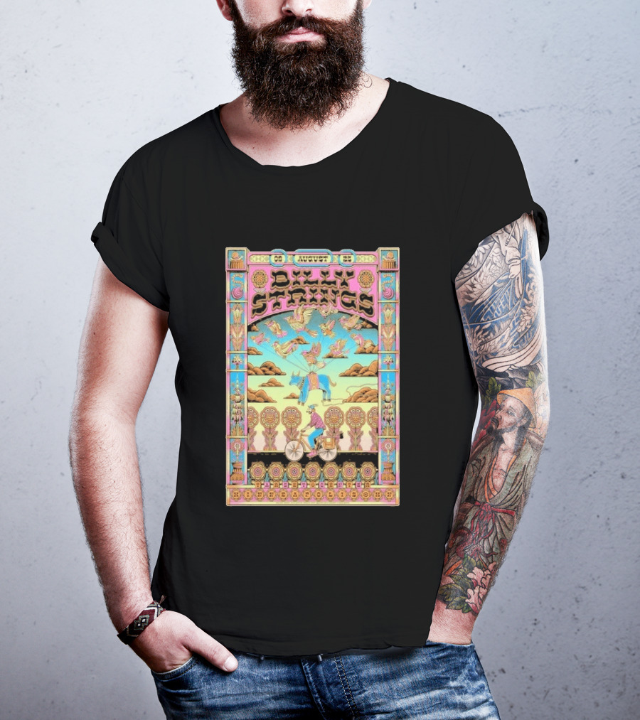 Billy Strings August 9 25 Minneapolis MN Psychedelic Style Birds Bicycle Rider T-Shirt