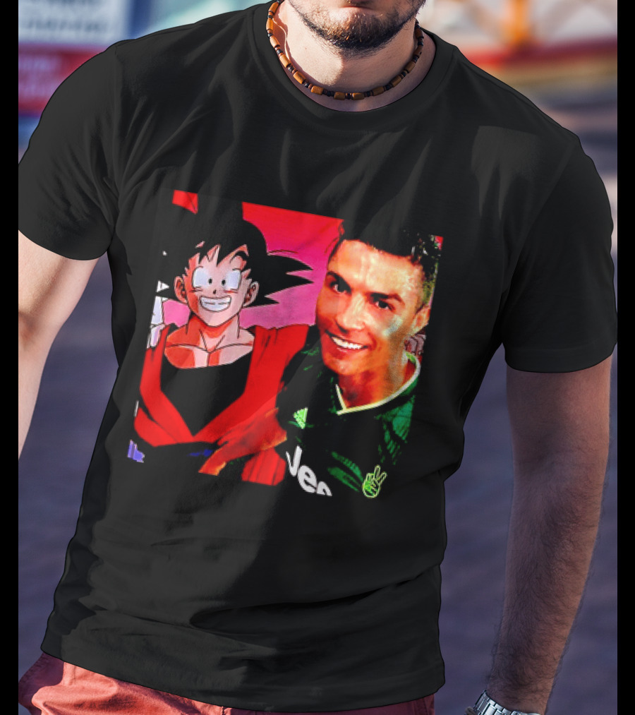 Goku Dragon Ball X Cristiano Ronaldo Juventus Collaboration T-Shirt