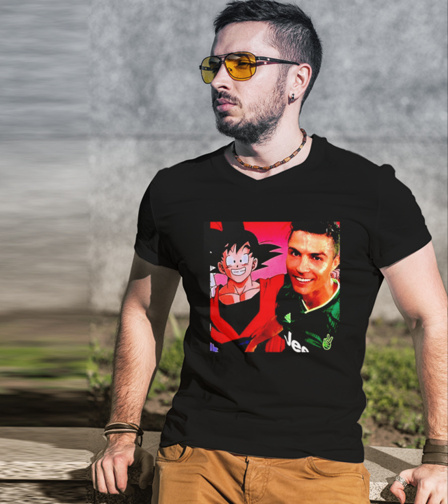 Goku Dragon Ball X Cristiano Ronaldo Juventus Collaboration T-Shirt