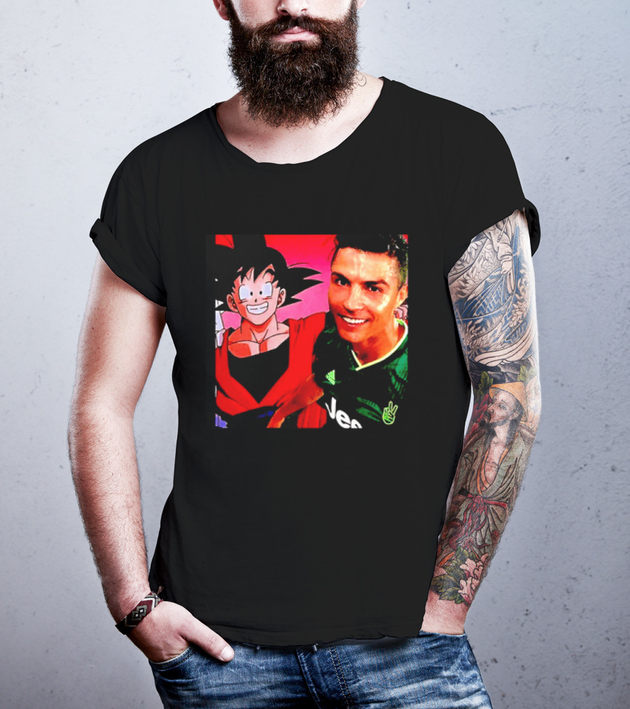 Goku Dragon Ball X Cristiano Ronaldo Juventus Collaboration T-Shirt