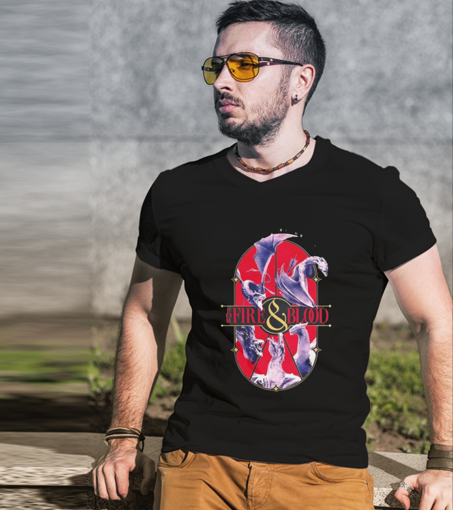 House Of The Dragon Fire And Blood Fantasy Dragons Iconic Show T-Shirt