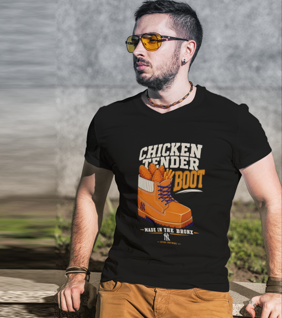 Chicken Tender Boot Made In The Bronx Yankees T-Shirt
