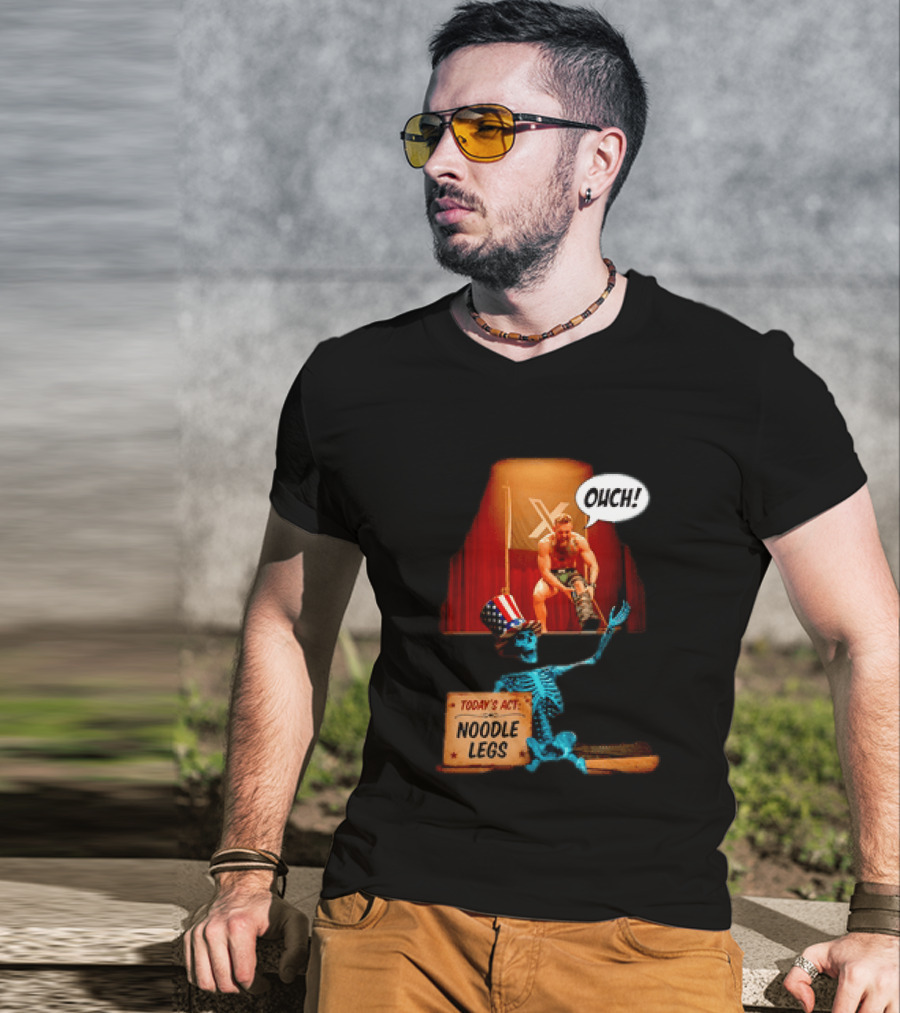 Conor McGregor One Minute Man Ouch Today's Act Noodle Legs Skeleton Comedy T-Shirt