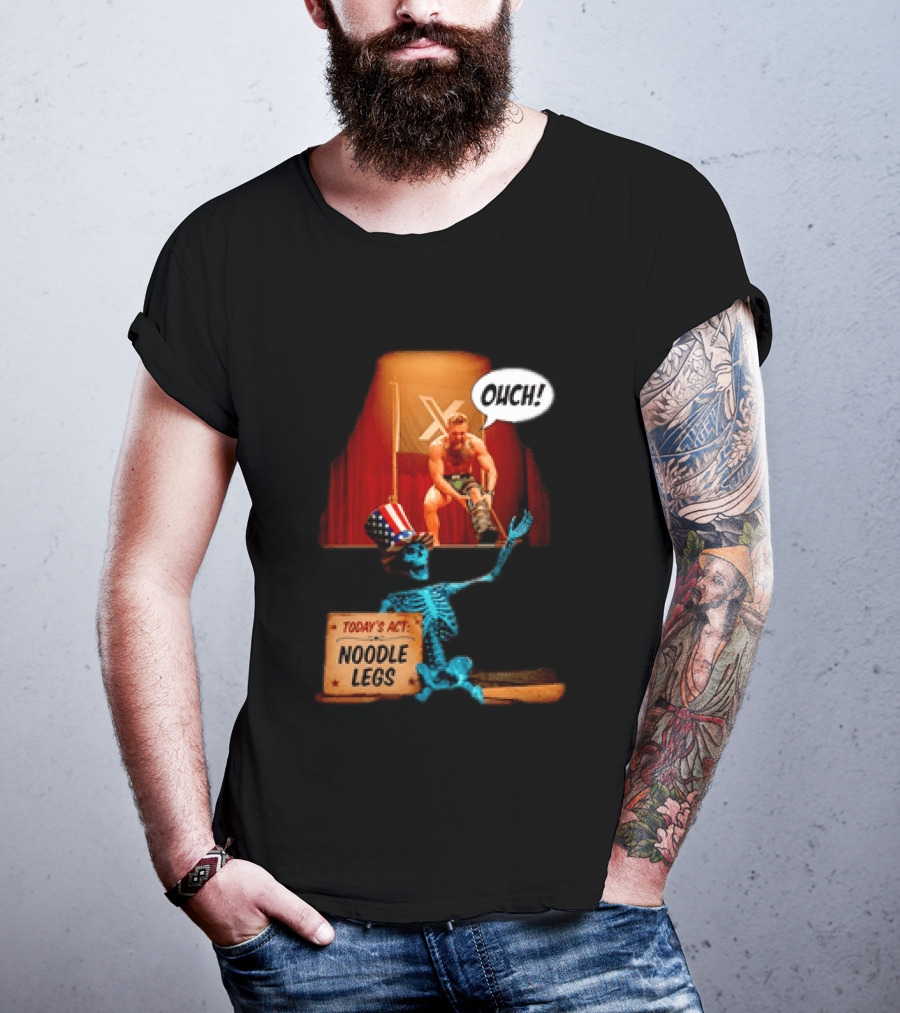 Conor McGregor One Minute Man Ouch Today's Act Noodle Legs Skeleton Comedy T-Shirt