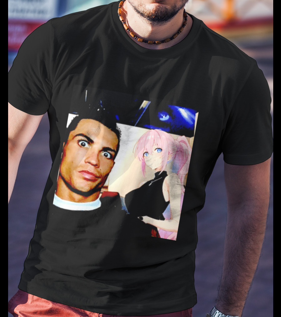 Cristiano Ronaldo Shikimori Anime Manga Collaboration T-Shirt
