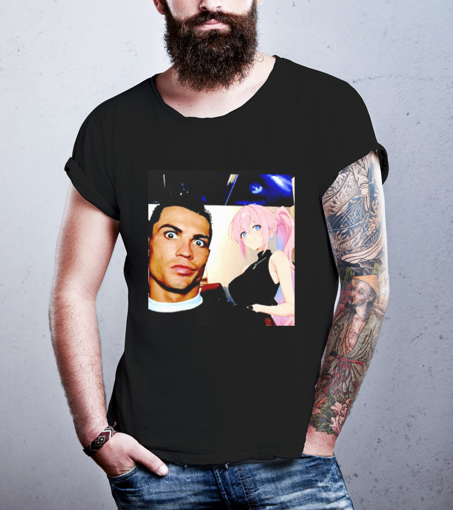 Cristiano Ronaldo Shikimori Anime Manga Collaboration T-Shirt