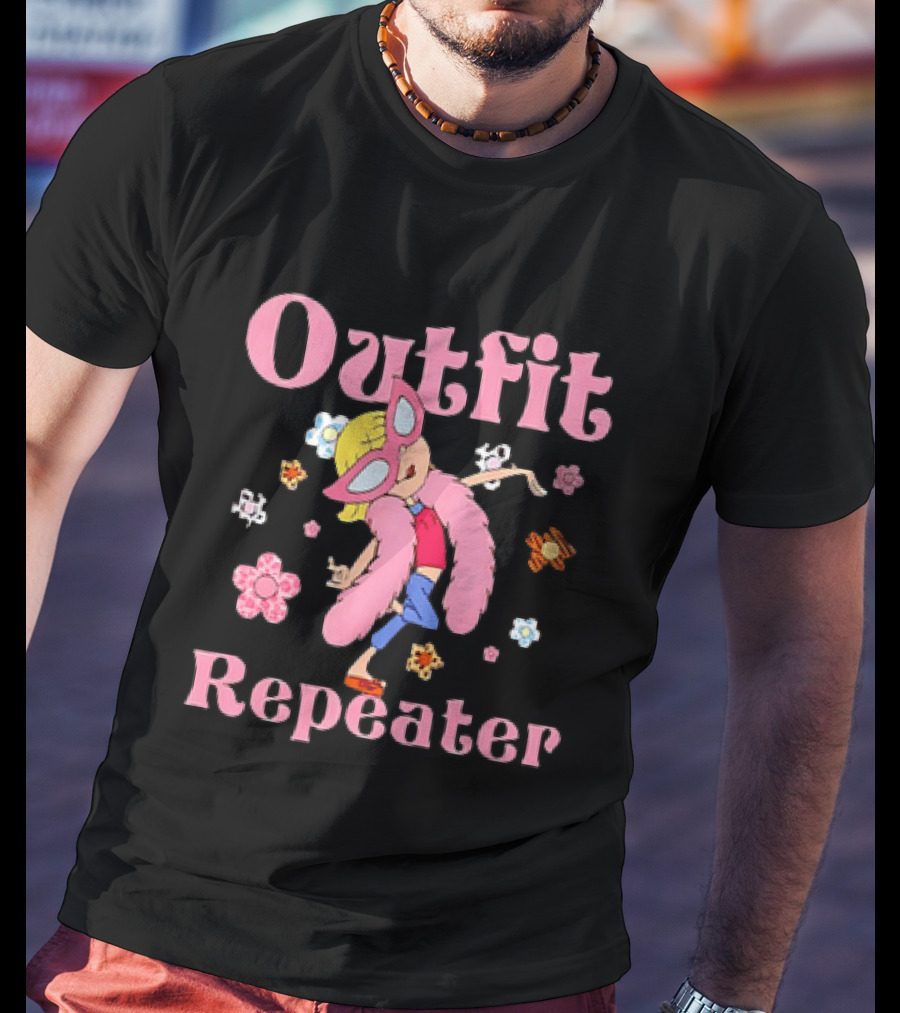 Disney Lizzie McGuire Outfit Repeater Cartoon Character Flower T-Shirt