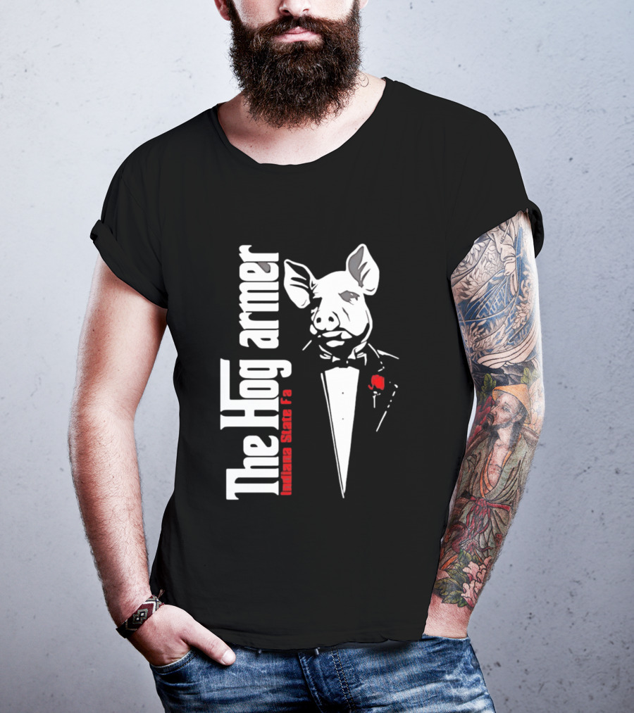 The Hogfarmer Indiana State Fair Pig Tuxedo T-Shirt