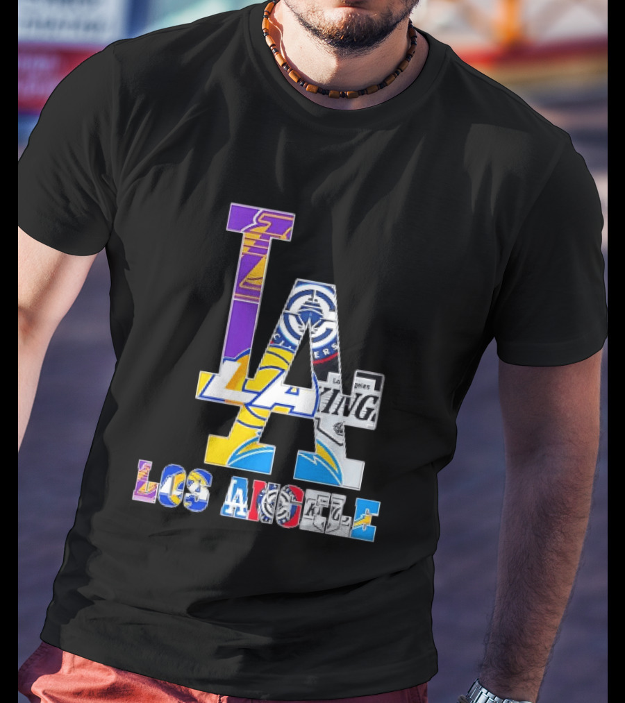 Los Angeles Lakers Clippers Kings Rams Chargers Fan Collection T-Shirt