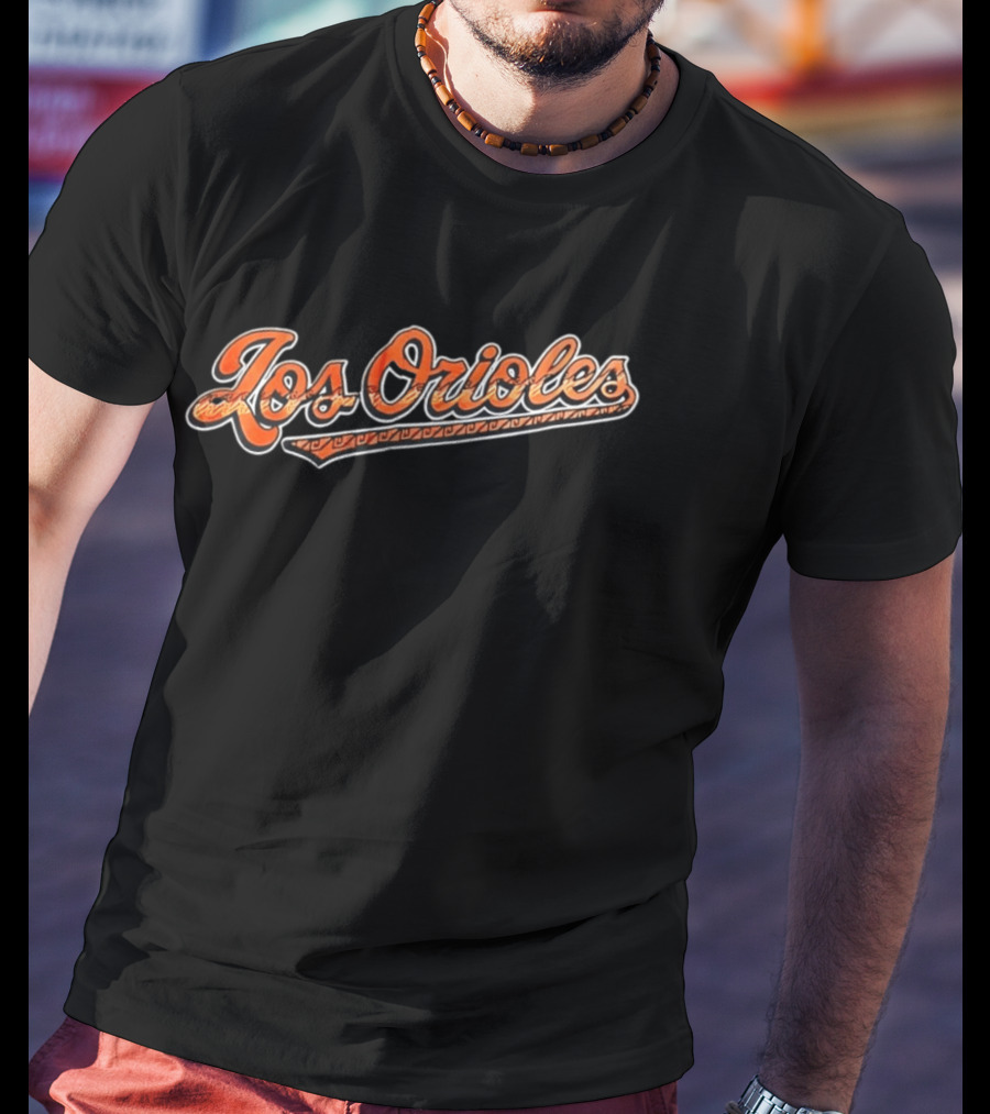 Los Orioles Baltimore Orioles Orange Script T-Shirt