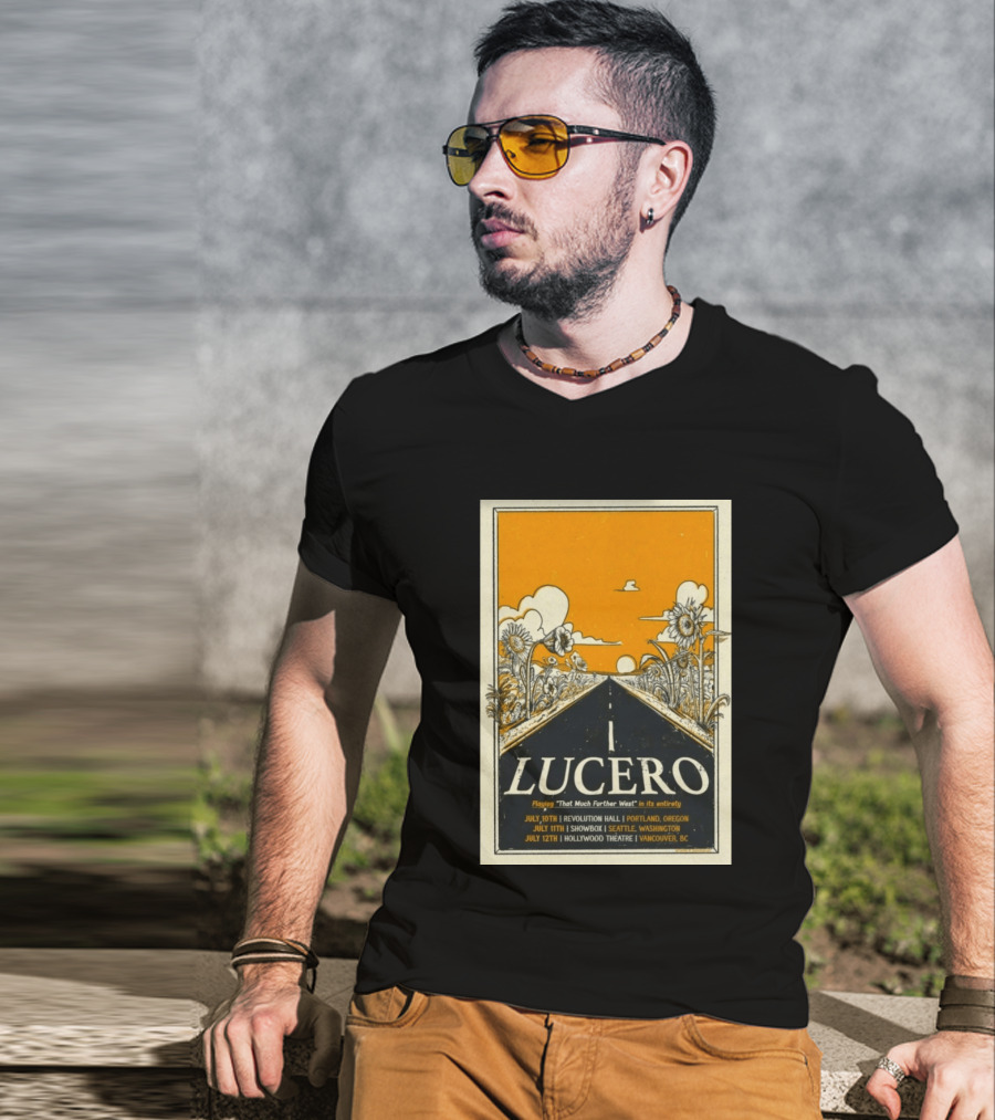 Lucero That Much Further West Tour 2026 Revolution Hall Showbox Hollywood Theatre T-Shirt