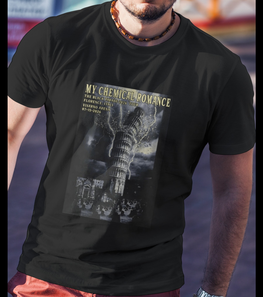 My Chemical Romance The Black Parade 2026 Tour Visarno Arena Florence Italy Jul 15 2026 T-Shirt