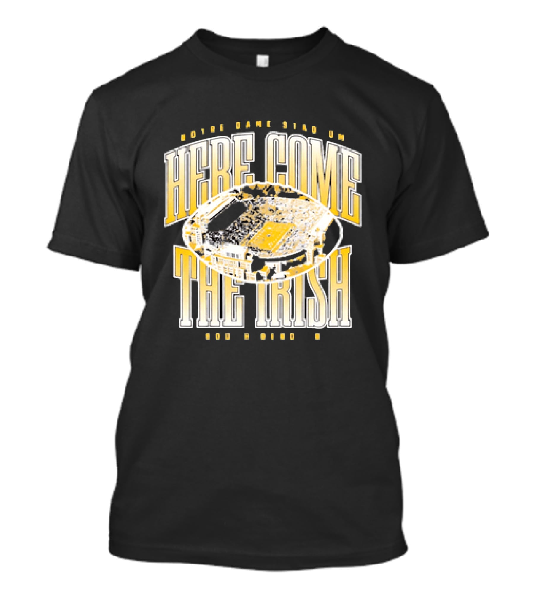 Notre Dame Stadium Here Come The Irish Football T-Shirt