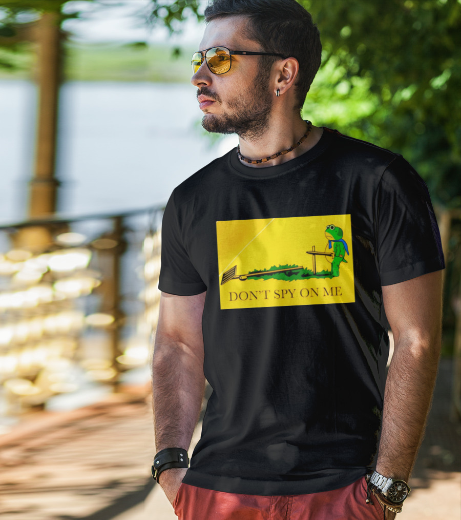 Portland Frog Don't Spy On Me Anti Flock Camera T-Shirt