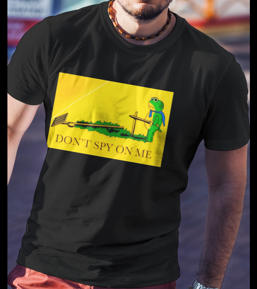 Portland Frog Don't Spy On Me Anti Flock Camera T-Shirt