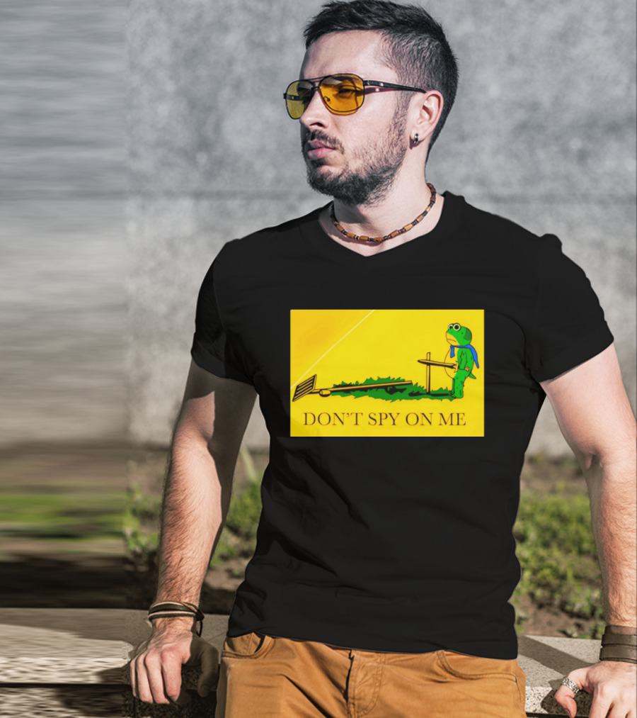 Portland Frog Don't Spy On Me Anti Flock Camera T-Shirt