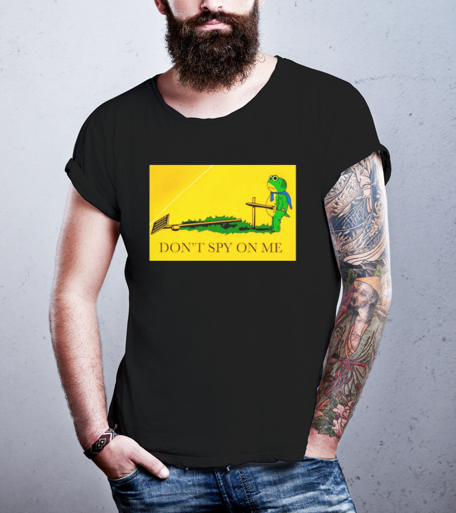 Portland Frog Don't Spy On Me Anti Flock Camera T-Shirt