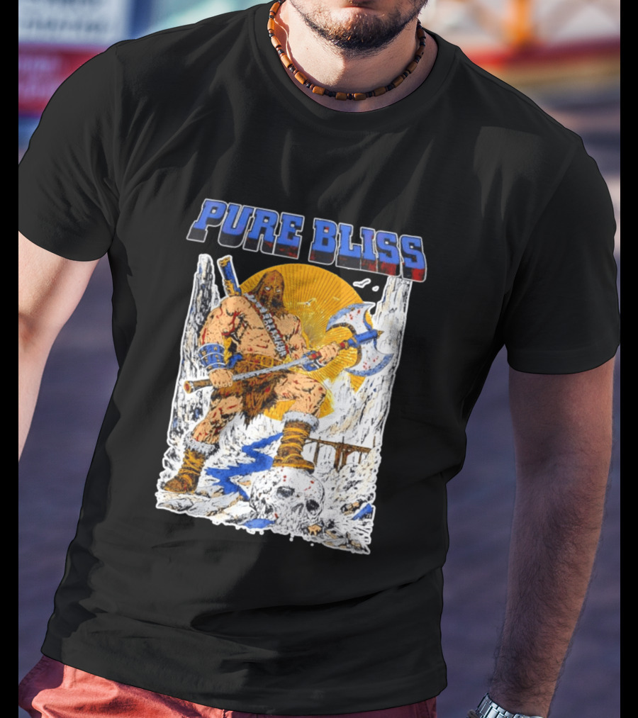 Pure Bliss Barbarian Warrior Axe Skull Fantasy Adventure T-Shirt