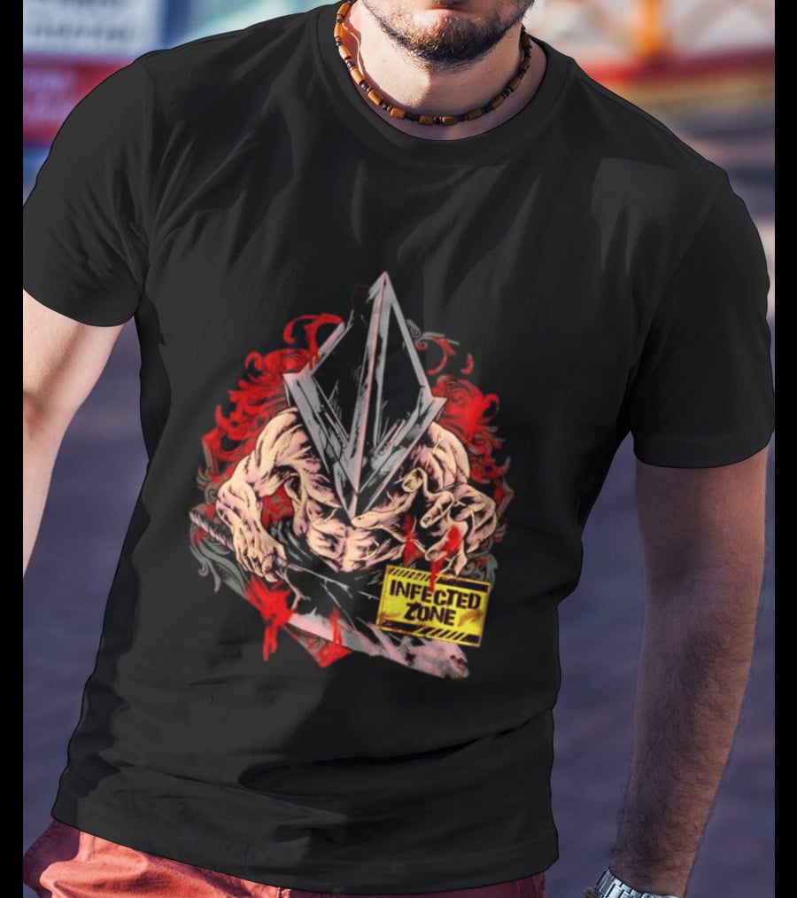 Pyramid Head Silent Hill Infected Zone Horror T-Shirt