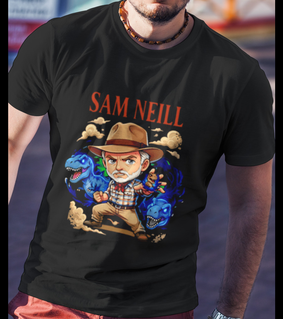 Rest In Peace Sam Neill 1947 2026 Anime Dinosaur Paleontologist Adventure T-Shirt