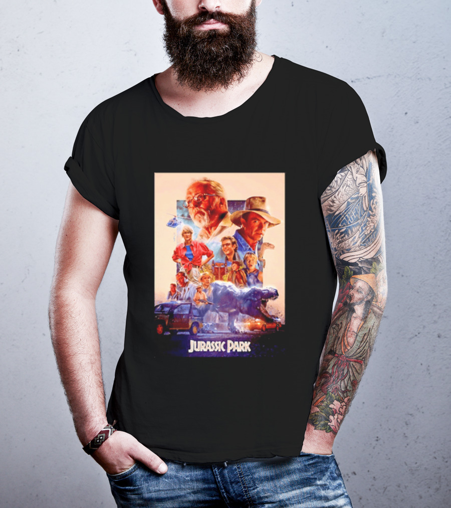 Sam Neill Laura Dern Jeff Goldblum Richard Attenborough Jurassic Park RIP T-Shirt
