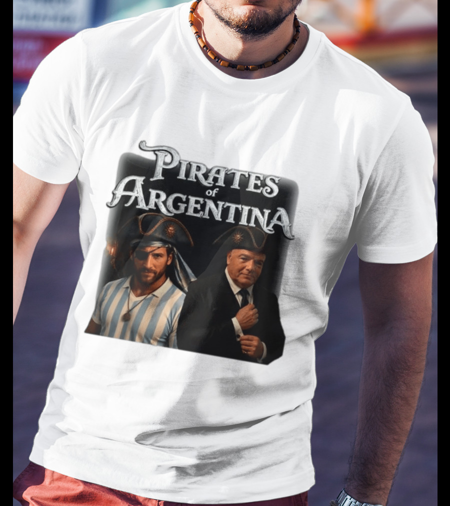 Pirates Of Argentina Messi Infantino Soccer Themed Merchandise T-Shirt