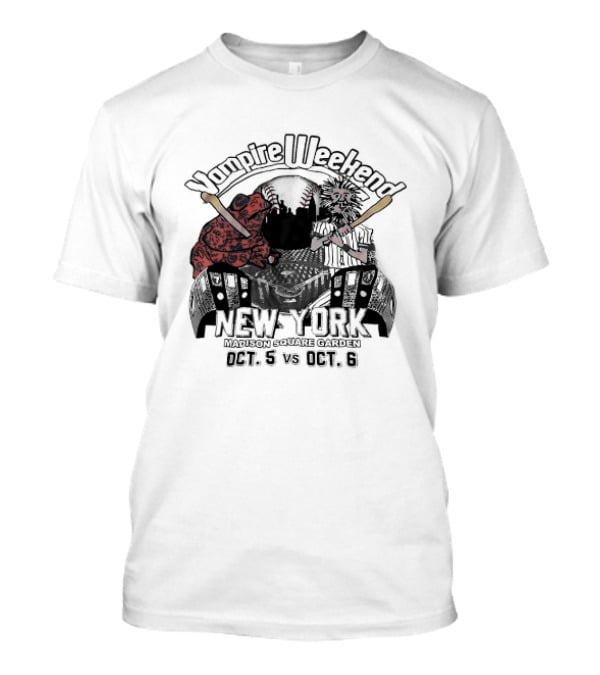 Vampire Weekend Toad Baseball New York Madison Square Garden October T-Shirt