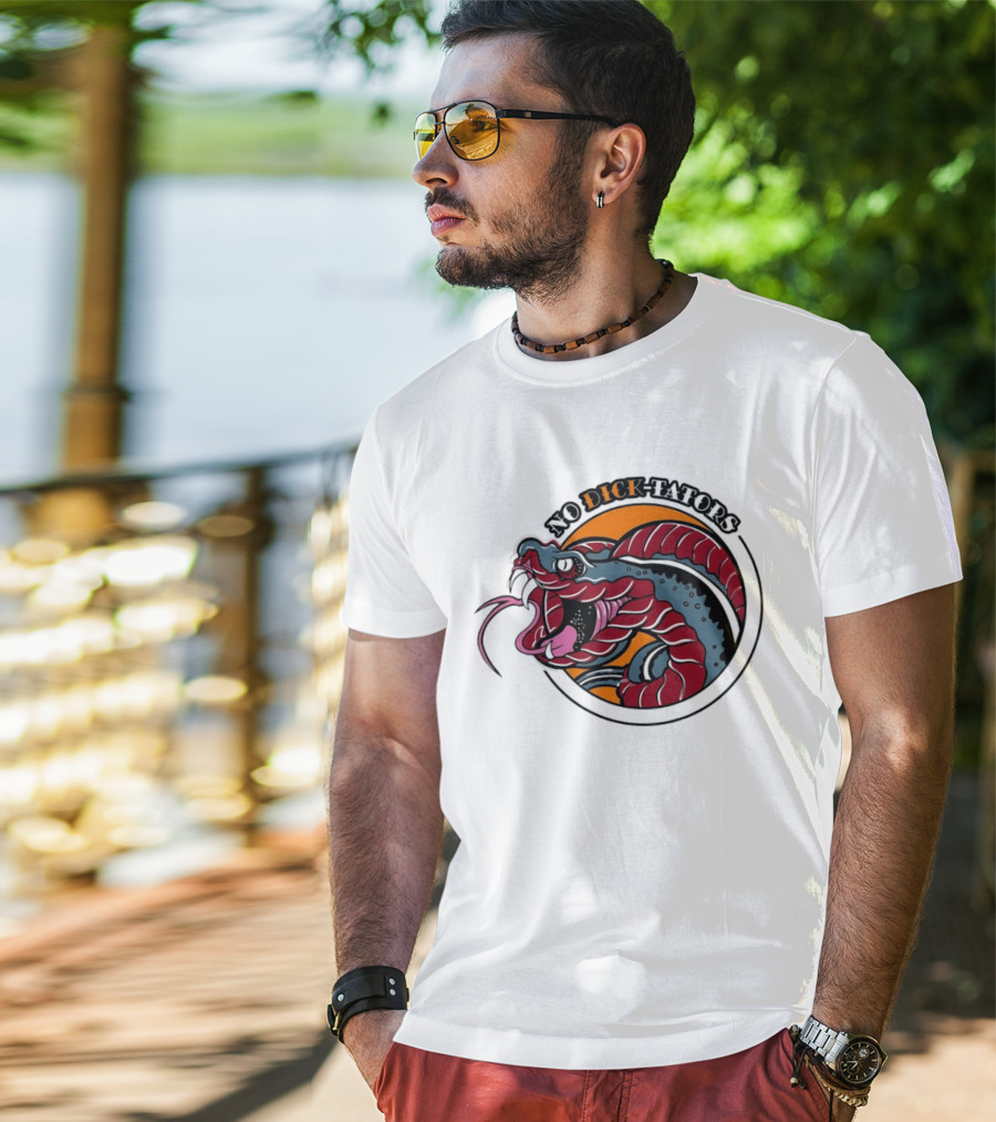 No Dictators Political Satire Snake T-Shirt