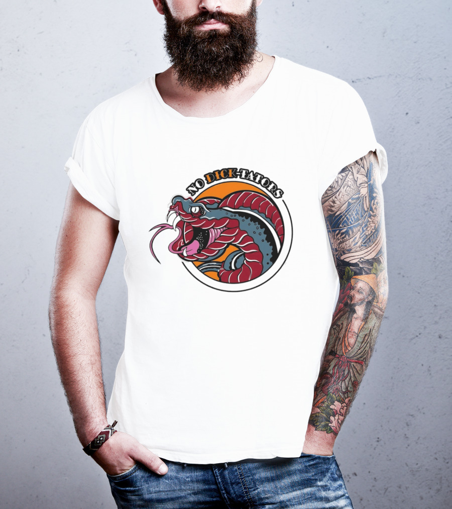 No Dictators Political Satire Snake T-Shirt