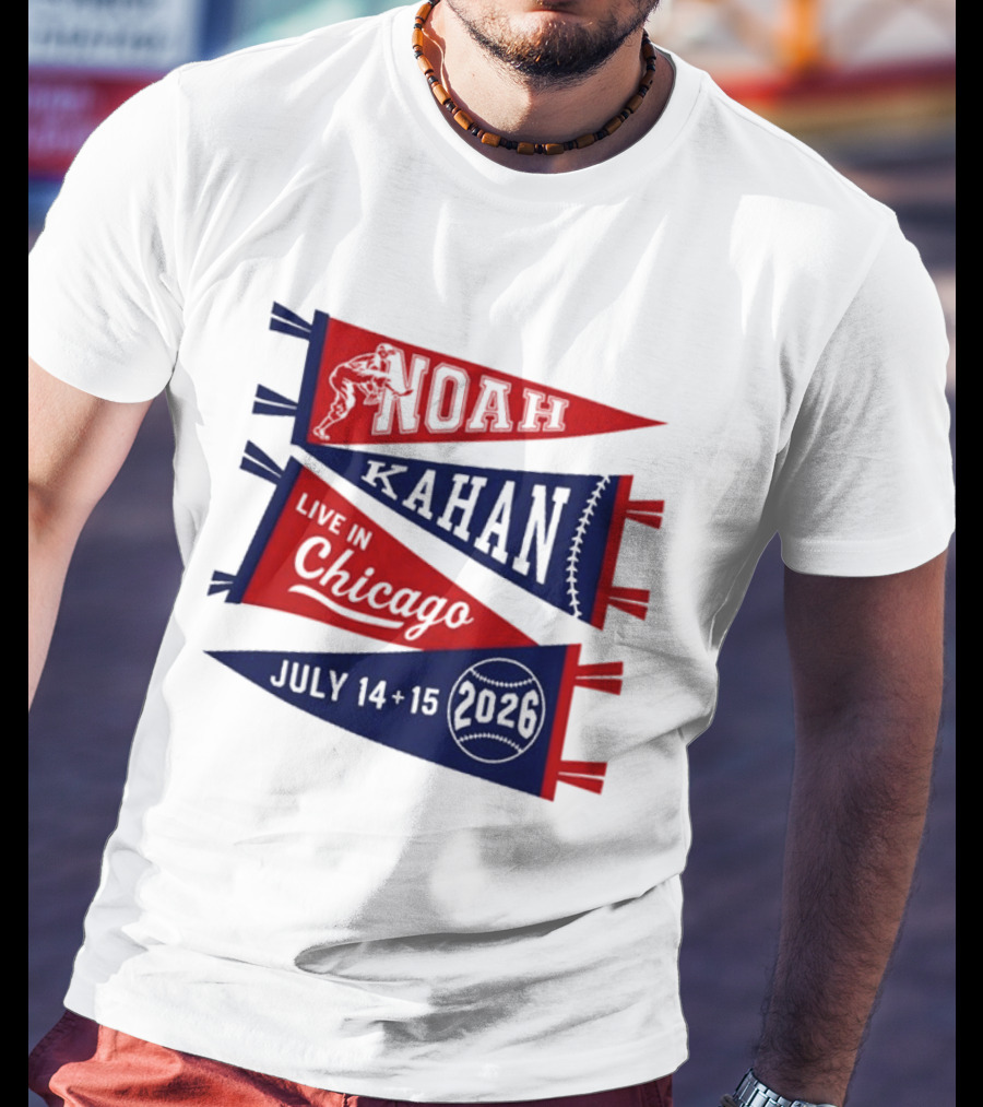 Noah Kahan Wrigley Field Chicago July 14 15 2026 Event Pennant T-Shirt